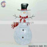 Garden Decorative With Rusty Metal Snowman Ground Sticks thumbnail-4