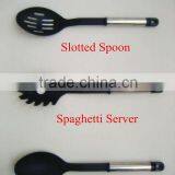 Passing SGS Senior 7-pieces Black Nylon Kitchen Utensil Set With Stainless Steel Hollow Handle and Metal Stand 001A thumbnail-3