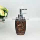 Golden Brown Painting With Shining Glass Polyresin Bathroom Accessories Set thumbnail-2