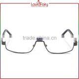 Laura Fairy China Newest Designed Black Temple Semi-Frame Metal Optical Frames thumbnail-2