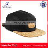Custom Cork Brim 5 Panel Hat With Your Design Logo Wholesale thumbnail-3
