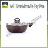 Aluminum Soft Touch Handle Fry Pan W/ Glass Lid