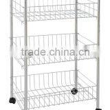 Household Goods 3 Tier Moving Metal Kitchen Storage Rack thumbnail-1