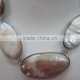 Natural Shell Bead Pendant Polished Nugget With Copper Fitting thumbnail-2