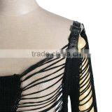 M-018 Fashion and Cute Sunk Broken Sweater With Skeleton Pattern thumbnail-5