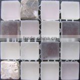 2016 Newest design stone mixed crystal tiles glass mosaic for wall decoration