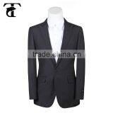 One Button Blue Color Notch Lapel Men Slim Fit Business Suits