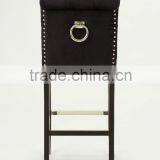 Modern Button Designed Wooden Fabric Leisure Barstool With Ring Back (KY-3207) thumbnail-3