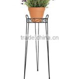 30inch height white/black Wrought iron indoor flower stand with good qualtiy best price