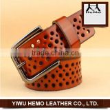 New design men's leather belt with customized buckles