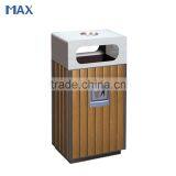 mobile outdoor wooden garden dustbin