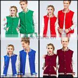 Newest Style Men and Women Pure Color Sweethearts Outfit Baseball Uniform Cardigan Add Wool Fleece Jacket thumbnail-5
