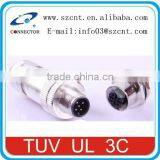 M12 5pins Male Cable Connector Shiledable Screw Termination With Shileding Ring thumbnail-1