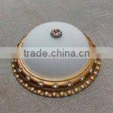 fancy round shade indoor brown resin ceilling light