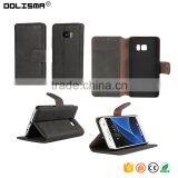 White PU Leather Cell Phone Case With Wallet and Card Slots for Samsung Galaxy S7/S7 Edge