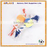 R35200 Factory Wholesale Plush Tennis Ball Chew Toy Cotton Rope Pet Dog Toy thumbnail-2