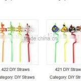 Different Color and Shapes Party Crazy Straw thumbnail-3