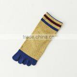 Hot Selling Japanese Design OEM School Lovely Girls Winter Comfortable Cotton Red Stripes Injinji Yoga Casual Socks