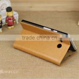 Good quality book style stand flip leather case for Huawei Ascend Mate
