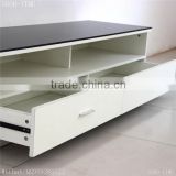 Modern wooden grain melmained MDF particle board cheap large simple tv stand wood tv cabinet