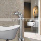 Solid Brass Floor Mounted Hot and Cold Modern Bathtub Faucet