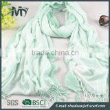 Woven Viscose Scarf Stripes Long Hijab Scarf Women Exquisite Scarf thumbnail-2