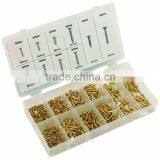 500 Piece Brass Plated Wood Screw Assortment