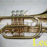 Brass Wind Instrument Gold Lacquer Bb Hand Trumpet--552G thumbnail-1