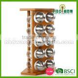 Spice Jar Set With Bamboo Rack Wholesale thumbnail-4