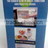 5 Pieces Colorful Microwave Glass Bowl Set With Cover Lid thumbnail-3