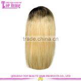 Qingdao Factory Price Brazilian Human Virgin Hair Ombre 613 Blonde Glueless Lace Front Wigs For White Women thumbnail-5
