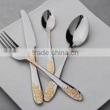 89pcs Stainless Steel Gold Plated Cutlery for Turkey Iran Market thumbnail-1