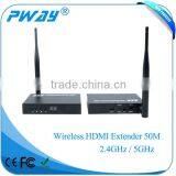 Newest Wireless HDMI Extender 50M With IR & Local HDMI Output up to 1080P@60Hz thumbnail-1