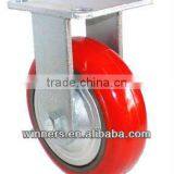 Fixed / Swivel PU on Cast Iron Heavy Duty Caster Wheel