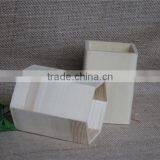 Unfinished Custom Students Wooden Pen Container thumbnail-3