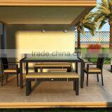 2017 Sigma Quickest Delivery Weatherproof Resin Wicker Latest Designs of Dining Tables thumbnail-1