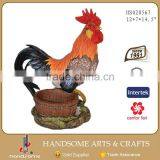 7*4*9'' Resin Home and Garden Art Statue Decoration Lively Animal Rooster Sculpture thumbnail-2