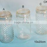 Clear Cylinder Bulk Glass Airtight Coffee Jars With Dome Lid thumbnail-1