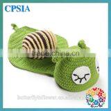 Fancy Newborn Photo Prop Christmas Hand Knitted Bee Pattern Baby Newborn Hat thumbnail-1