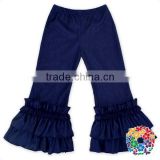 Navy Blue Elastic Denim Jeans Pants Kids To China Wholesale Girls Ruffle Pants
