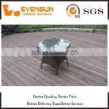 Coffee Shop KD Aluminum PE Wicker Table thumbnail-2