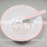 Melamine Kids Cake Dinnerware Set / Children Cake Tableware Spoon Fork and Bowl Set thumbnail-3
