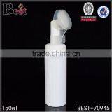 150ml White Plastic Foam Spray Bottle Facial Cleanser Silicone Brush Cap 150ml Foam Spray Bottle thumbnail-1