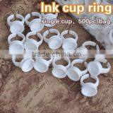 500pcs Permanent Makeup Plastic Ring Shape Tattoo Ink Cups Cap thumbnail-1