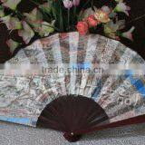 Best Gift Bamboo Silk Foldable Fan thumbnail-3
