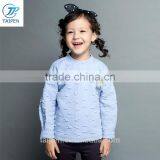 2016 Winter Knitted Girls t Shirt Kids Clothing for Girls With Cute Rabbit Corsage Long Sleeves Shirt T16057 thumbnail-1