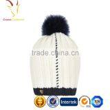 Girls Wool Hand Knitted Winter Pom Beanie Hats thumbnail-2