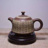 Antique Line Tea Pot Chinese Pottery Supplier Handcraft Clay Tea Pot With Gift Box thumbnail-1