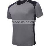 Polyester Short Sleeve Gym Quick Dry Stringer Blue White T-shirt thumbnail-2