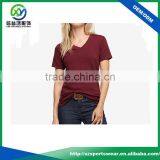 Latest Shirt Designs for Women With Red Color Bamboo T-shirts Wholesale, Bamboo Clothing With Your Logo thumbnail-1